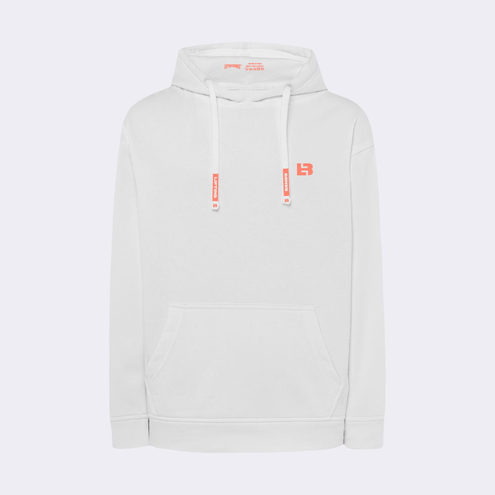 LB Logo Regular Hoodie Blanco