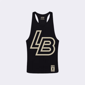 Camiseta sin mangas negra con logo LB