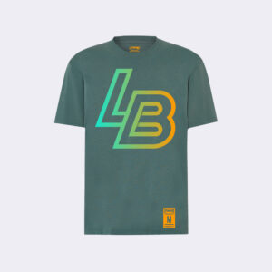 Camiseta oversize verde con logo LB